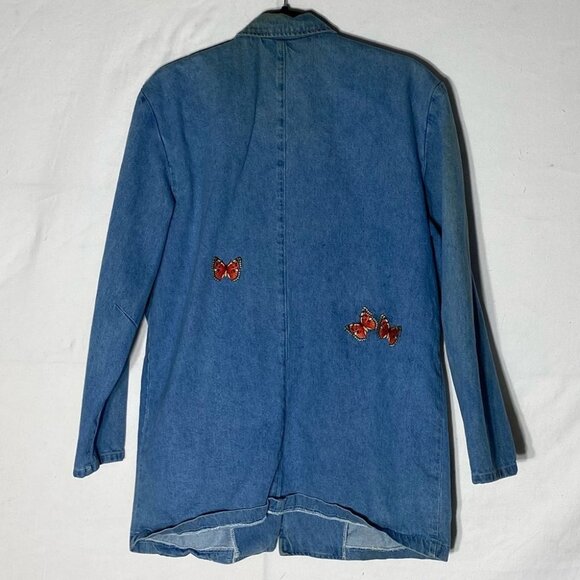 Vintage Pado Oversized Bedazzled Denim Jacket M - Picture 2 of 16